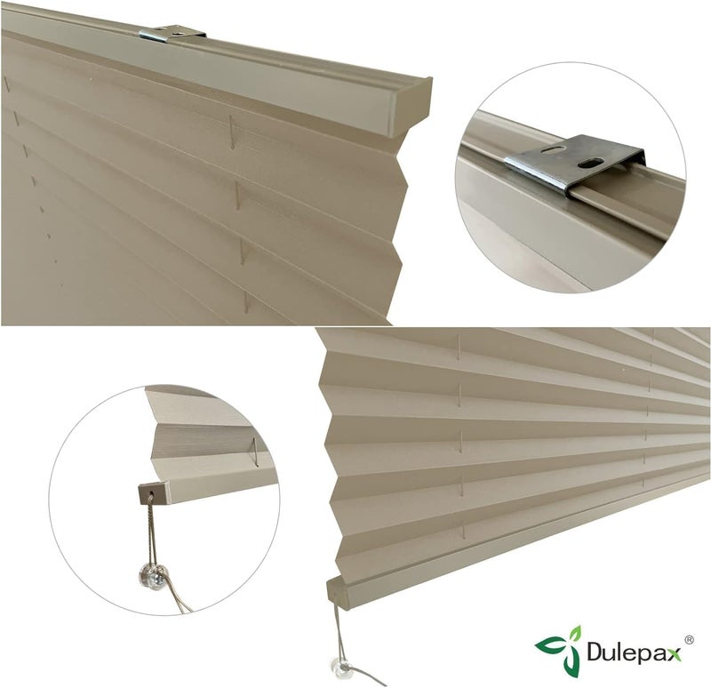 Dulepax RV Blinds - Pleated Shades, 44" W x 16" L Cappuccino RV Window Blinds for Camper, Travel Trailers & Motorhome Windows - Image 5